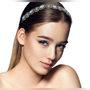 Stretch Crystal Glass Beaded Boho Headband